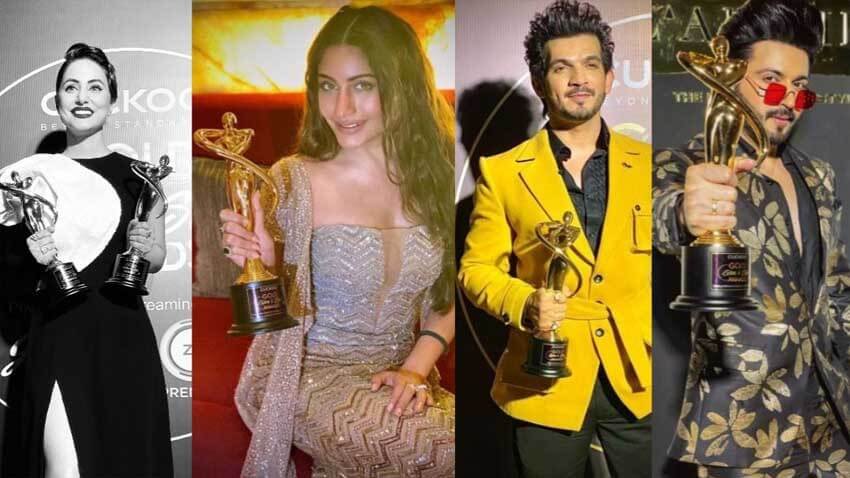 Gold Awards 2020 Hina Khan Surbhi chandna arjun bijlani dheeraj